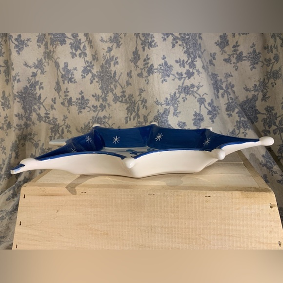 Hand Painted Ceramic Snowy Pine Tree Bowl with Snowman ND - Picture 3 of 7